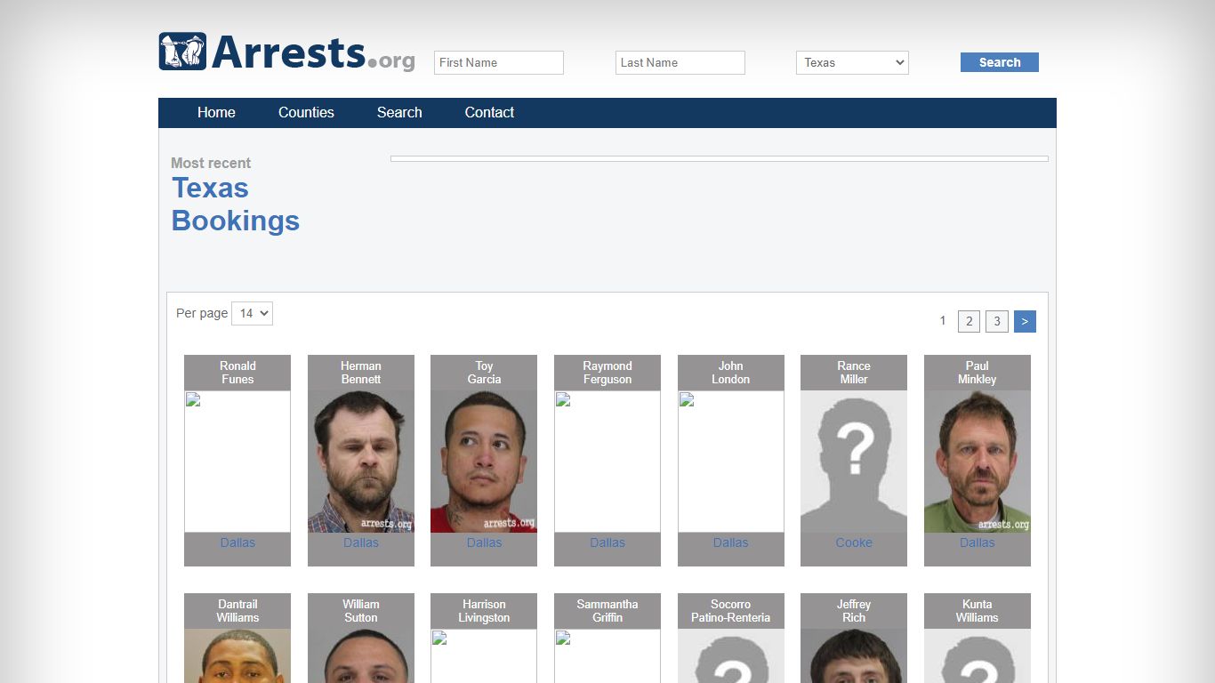 Texas Arrests and Inmate Search